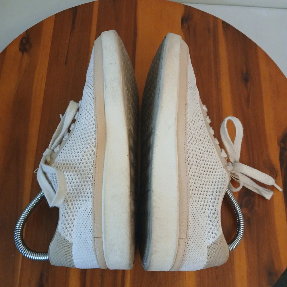 Vionic Galia Womens 7 Cream Mesh Lace Up Casual Walking Shoes Sneakers
